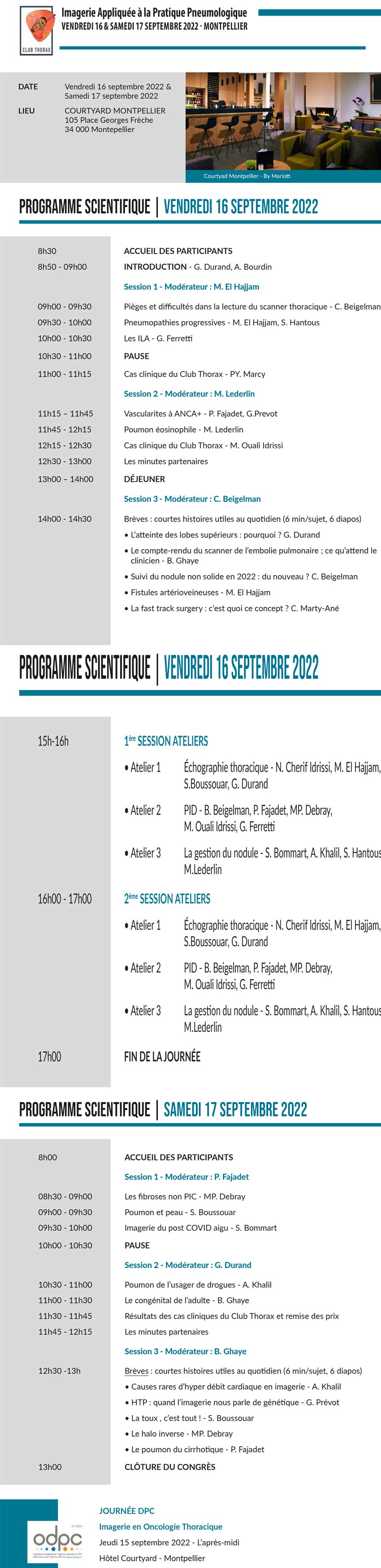 Imagerie Appliquée à la Pratique Pneumologique 2022